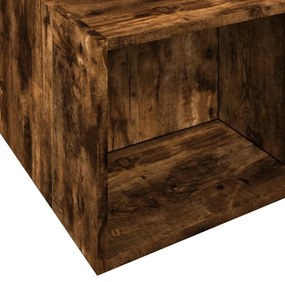 vidaXL Πλαίσιο Κρεβατιού Καπνιστή Δρυς 140x200 εκ. Επεξεργασμένο Ξύλο