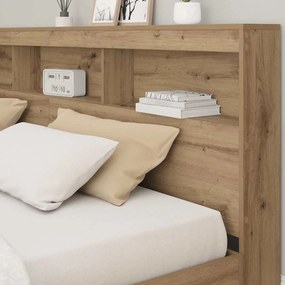 vidaXL Κεφαλάρι Αποθήκης με ράφι Artisan Oak 200 cm Επεξεργασμένο ξύλο