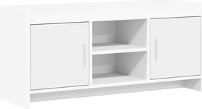 vidaXL Ντουλάπι TV 102 x 33 x 47 εκ Λευκό Επεξεργασμένο Ξύλο