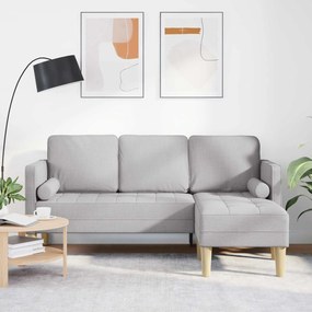 vidaXL Σετ Καναπέ Σκίουρος Γκρί 173 x 131 x 67 εκ Πολυεστέρας