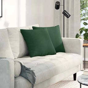 vidaXL Μαξιλάρι Καναπέ 2 pcs Σκούρο Πράσινο 45 x 45 cm