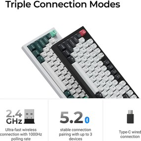 KEYBOARD WRL Q5 HE RGB/SHELL WHITE Q5H-P1 KEYCHRON