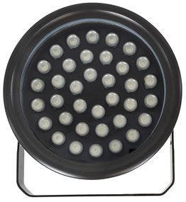 GloboStar® FLOOD-NEVA 90400 Προβολέας Wall Washer για Φωτισμό Κτιρίων LED 72W 6120lm 30° DC 24V Αδιάβροχο IP65 L24.5 x W24.5 x H14.7cm RGBW DMX512 - Μαύρο - 3 Years Warranty