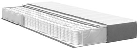 vidaXL Στρώμα Κρεβατιού με στρώμα Ανοιχτό γκρι 80 x 200 cm ύφασμα