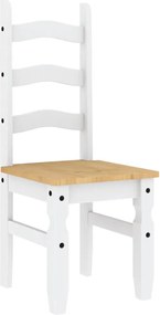 vidaXL Σετ Τραπεζαρίας 7 Τεμαχίων Panama από Μασίφ Ξύλο Πεύκου Λευκό