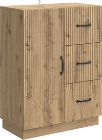 vidaXL Πλαϊνό γραφείο Artisan Δρυς 66 x 34,5 x 87 εκ.