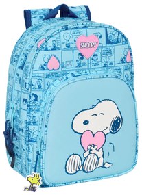 Σχολική Τσάντα Snoopy Love Ανοιχτό Μπλε 26 x 34 x 11 cm