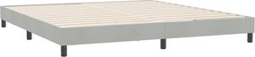 vidaXL Box Spring κρεβάτι χωρίς στρώμα ανοιχτό γκρι Βελούδινο