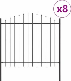 vidaXL Φράχτης Κήπου 8 pcs Γκρι 170 x 165 cm