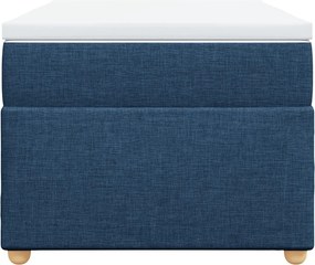 vidaXL Κρεβάτι Boxspring με Στρώμα Μπλε 80x200 εκ. Υφασμάτινο