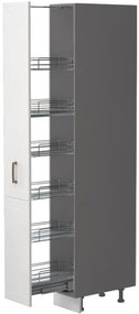 Επιδαπέδιο ντουλάπι ψηλό Tahoma K21-30-1KZ-Γραφίτης - Λευκό ματ - 30.00Χ60.00Χ216.00cm