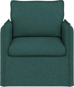 vidaXL Καναπές Σκούρο Πράσινο 75 x 82 x 85 εκ ύφασμα