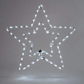 Eurolamp Αστέρι Διπλό 3m Φωτοσωλήνας LED Ψυχρό Λευκό IP44 55x56cm 600-20210