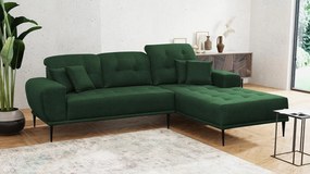 Γωνιακός καναπές Rapallo-Prasino-Δεξιά