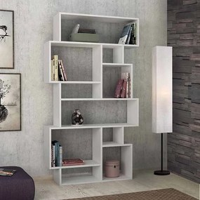 ΒΙΒΛΙΟΘΗΚΗ KARMATO MEGAPAP ΧΡΩΜΑ ΛΕΥΚΟ 96X25,5X168,5ΕΚ.