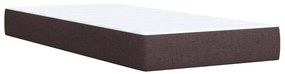 vidaXL Κρεβάτι Boxspring με Στρώμα Σκούρο Καφέ 100x200 εκ. Υφασμάτινο
