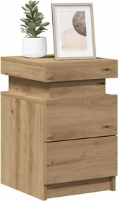 vidaXL Κομοδίνα 2 τεμ. Αρτισιανή Δρυς 35x39x55 εκ. από Επεξεργ. Ξύλο