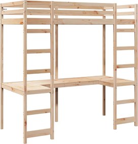 vidaXL Σκελετός κρεβατιού σοφίτας Φυσικό 75 x 190 cm