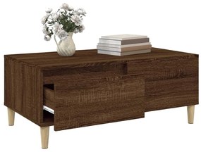 vidaXL Τραπεζάκι Σαλονιού Καφέ Δρυς 90x50x36,5 εκ. Επεξεργασμ. Ξύλο