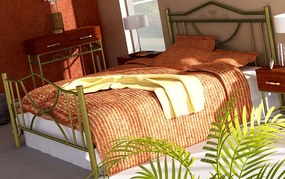 Κρεβάτι Roza-160x200-Χρυσό-Με ποδαρικό