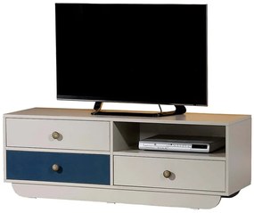 Έπιπλο Τηλεόρασης Casablanca 801CMY3010 140x41x48cm White-Blue