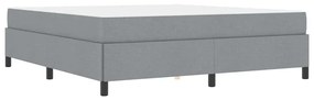 vidaXL Κρεβάτι με ελατήρια Ανοιχτό γκρι, Μαύρο 180 x 200 cm
