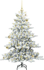 vidaXL Τεχνητό Χριστουγεννιάτικο Δέντρο με Άξονα με βάση Λευκό 150 cm