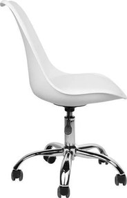 Καρέκλα Γραφείου ΚΥΒΕΛΗ Λευκό PU 48x55x82-92cm