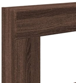 vidaXL Πλαίσιο Τζακιού Καφέ Δρυς 81x18x82 εκ. από Επεξ. Ξύλο