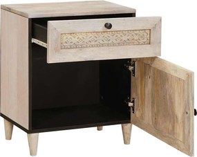 vidaXL Κομοδίνο Λευκό 50 x 33 x 60 εκ Επεξεργασμένο Ξύλο