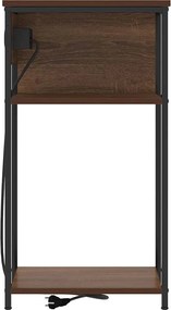 vidaXL Κομοδίνο Καφέ δρυς 41 x 28 x 76 εκ. Επεξεργασμένο ξύλο