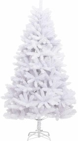vidaXL Τεχνητό Χριστουγεννιάτικο Δέντρο με Άξονα με βάση Λευκό 240 cm
