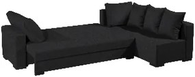 Γωνιακός καναπές Trendy-Αριστερή-265φ 165β εκ.-Μαύρο