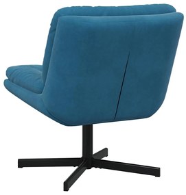 vidaXL Γυριστή Χαλαρωτική Καρέκλα Μπλε 63 x 75 x 76 εκ Βελούδο