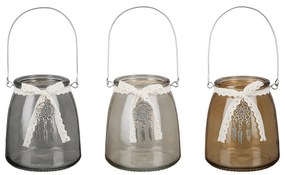 Θήκη Ρεσώ ArteLibre Με Χερούλι Διάφανο Γυαλί 11.5x13cm Σε 3 Αποχρώσεις-05160530