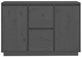 vidaXL Συρταριέρα Γκρι 111x34x75 εκ. από Μασίφ Ξύλο Πεύκου