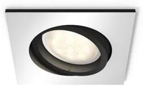 Έξυπνο Χωνευτό Σποτ Επέκτασης Led GU10 5W 9x9cm Hue WA Milliskin Philips 929003047201 Inox