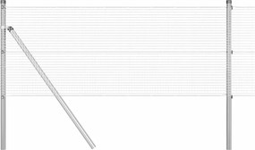 vidaXL Συγκολλητός φράχτης από σύρμα Ασημί 0.6 x 10 μ