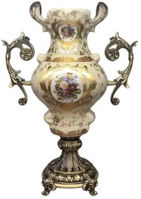 Βάζο Πορσελάνινο 819-00095 38x16,5x54cm Beige-Gold Estheti Home Porcelain