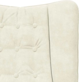 vidaXL Πολυθρόνα Κρεμ 63 x 67 x 94 εκ. Βελούδο