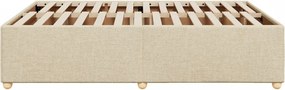 vidaXL Σκελετός Κρεβατιού Χωρίς Στρώμα Κρεμ 140x200 εκ.Υφασμάτινο