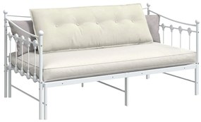 vidaXL Μαξιλάρι Πλάτης Κρεμ 140 x 50 cm Υφασμάτινο Κορντουρά