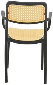 Καρέκλα - Πολυθρόνα Westley pp φυσικό-μαύρο 58x47x81 εκ. 58x47x81 εκ.