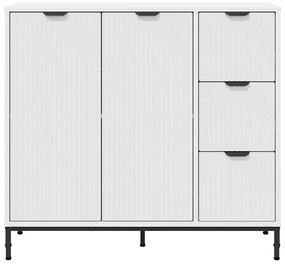 vidaXL Πλαϊνό γραφείο Λευκό 89.5 x 33 x 82 εκ. Επεξεργασμένο ξύλο