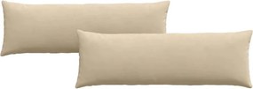 vidaXL Μαξιλάρι Καναπέ 2 pcs Κρεμ 120 x 40 cm ύφασμα