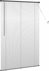 vidaXL Βενετσιάνικη Σκίαση Μαύρο 150 x 100 cm 25 mm PVC