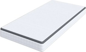 vidaXL Στρώμα Μέτρια μαλακό 90 x 190 cm Λευκό και Γκρι