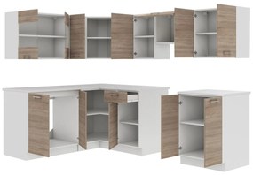 Σετ κουζίνας Tucson 164, 169cm, 206 kg, Πάγκος, Πλαστικοποιημένη μοριοσανίδα, Γωνιακό | Epipla1.gr