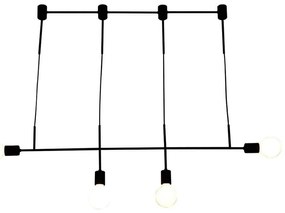 Φωτιστικό Οροφής - Ράγα Led HL-3526-4 77-3819 Megan Black Homelighting Metal