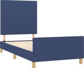 vidaXL Σκελετός Κρεβατιού Χωρίς Στρώμα Μπλε 80x200 εκ. Υφασμάτινο